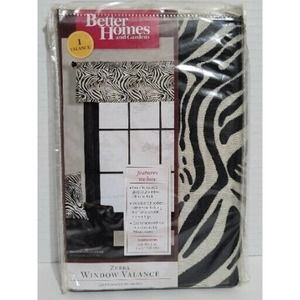 Zebra Window Valance Better Homes And Gardens NOS